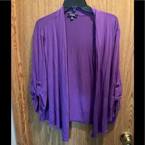 Purple 3/4 sleeve cardigan/ cover up